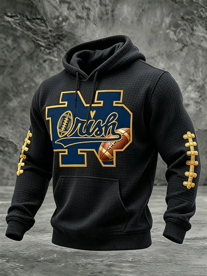 Men'S Rugby Printed Casual Hoodie