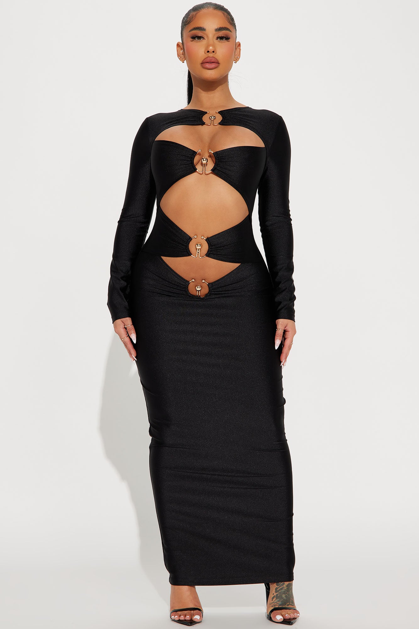 Joele Cut Out Maxi Dress - Black