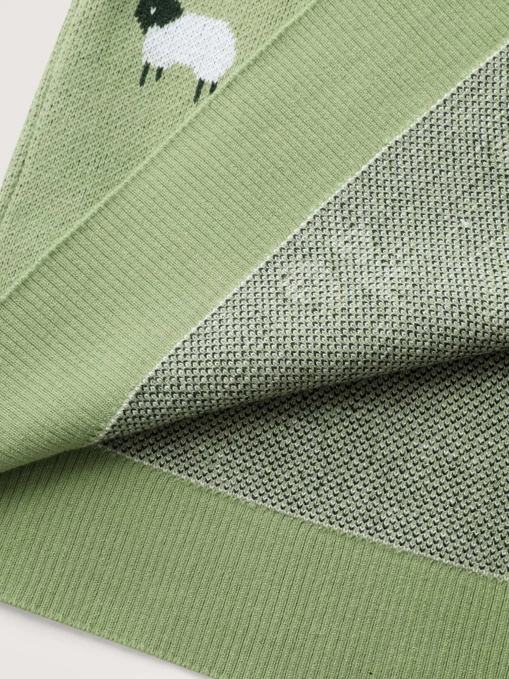 Meadow Pattern Jacquard Button Knit Cardigan