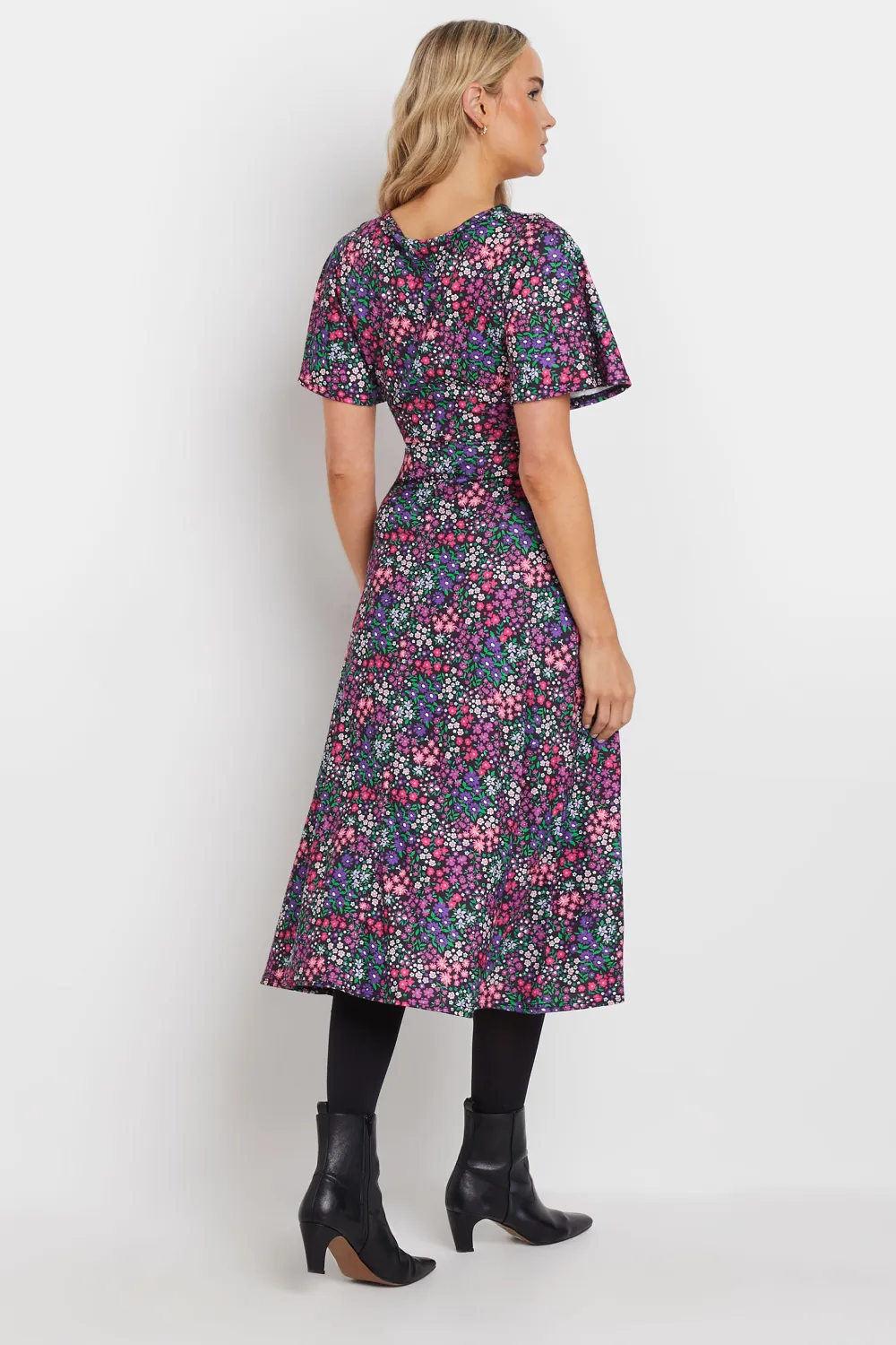 LTS Tall Navy Blue Floral Midi Dress