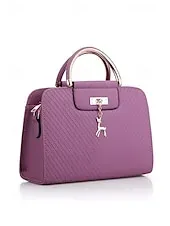 Women's Faux Leather Top Handle Tote Bag with Deer Charm - Elegant Structured Women's Shoulder Bag, Perfect for Mother's Day Gift, Work, Shopping and Casual Outings