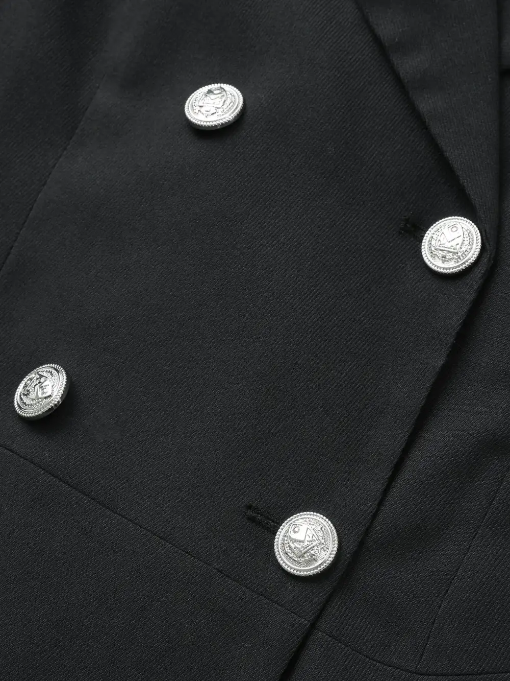 Suit Collar Double Breasted Metal Detail Blazer