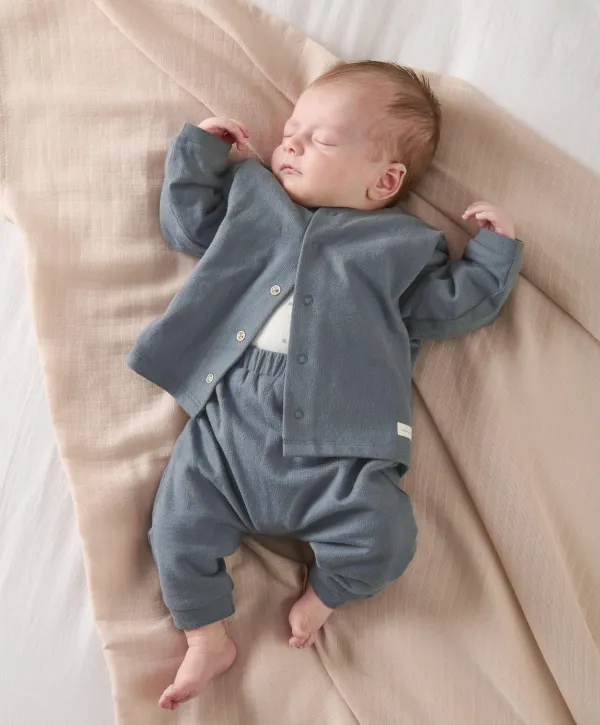 Jacket, Leggings & Bodysuit Outfit Set - Blue