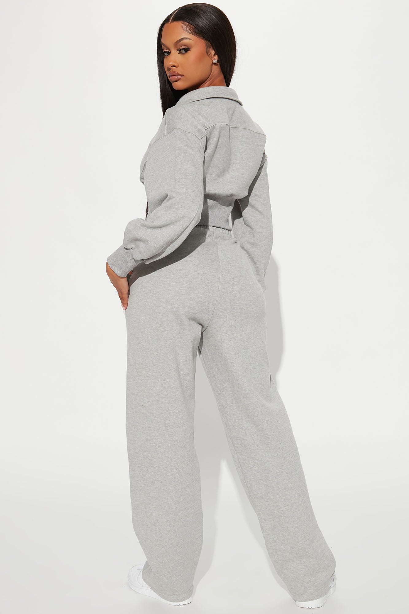 Its Always Casual Pant Set - Grey