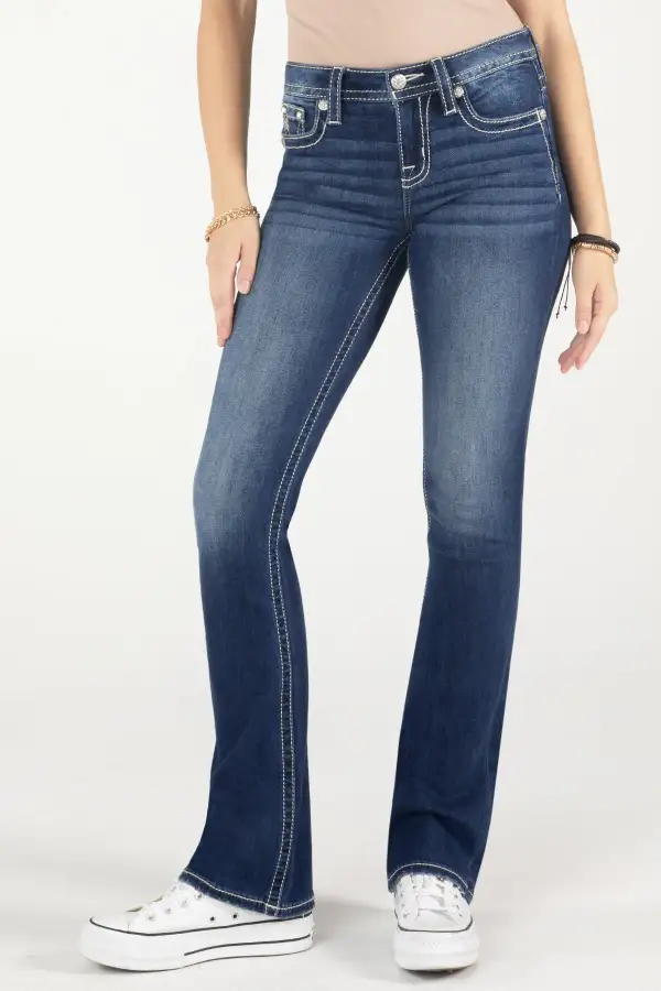 Sequin Swirl Longhorn Bootcut Jeans
