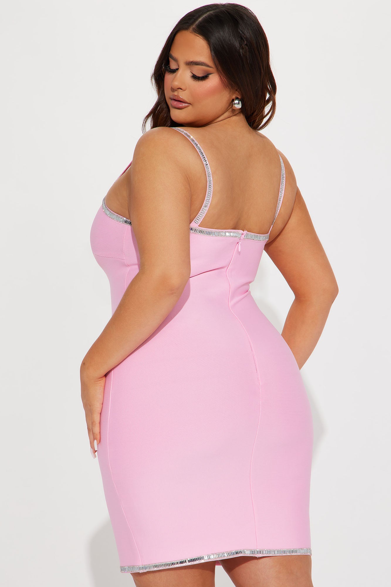 Shannon Embellished Mini Dress - Pink