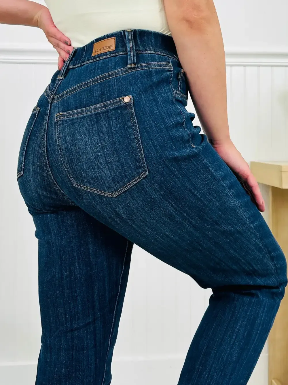 Judy Blue REG/CURVY Pulling Me Back Double Cuff Slim Fit Jeans