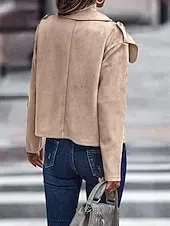 Women's Blouse Stylish Modern Long Sleeve Regular Tops Shirt Collar Work Daily Khaki Spring Fall Winter