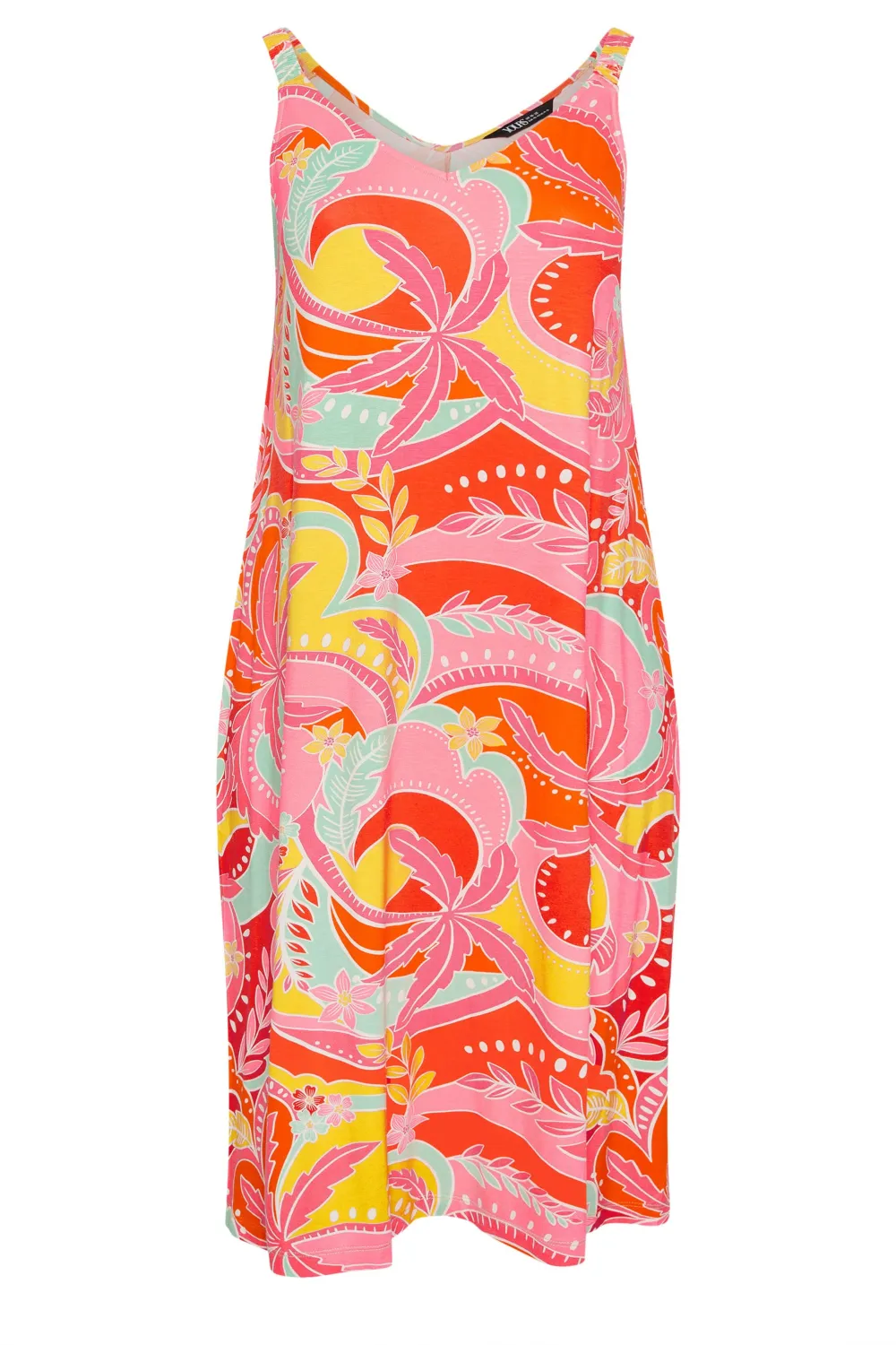 YOURS Curve Green Mixed Animal Print Beach Dress