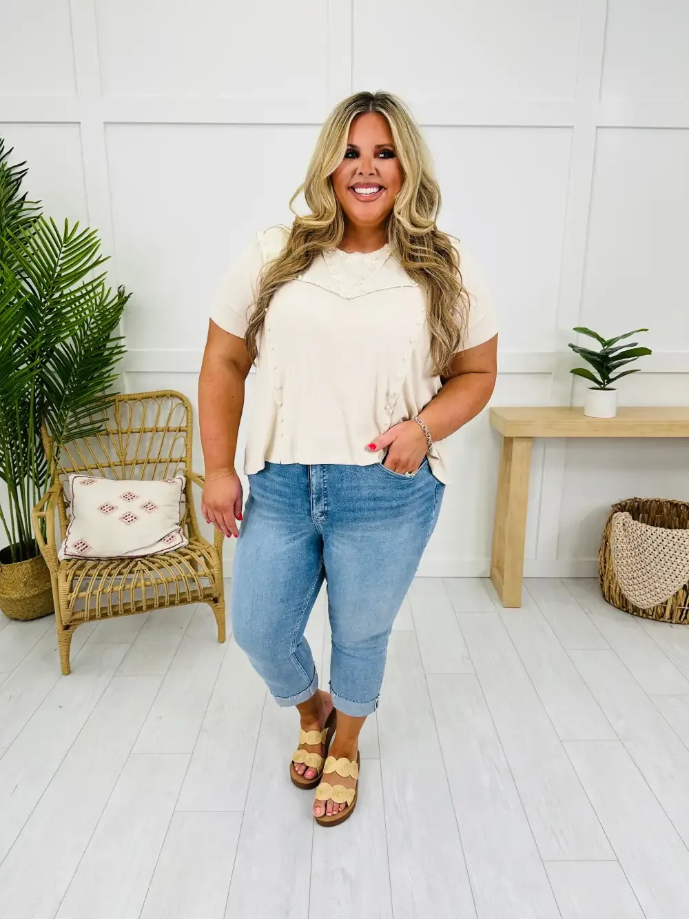 Dreaming of Summer Tummy Control Capri Jeans