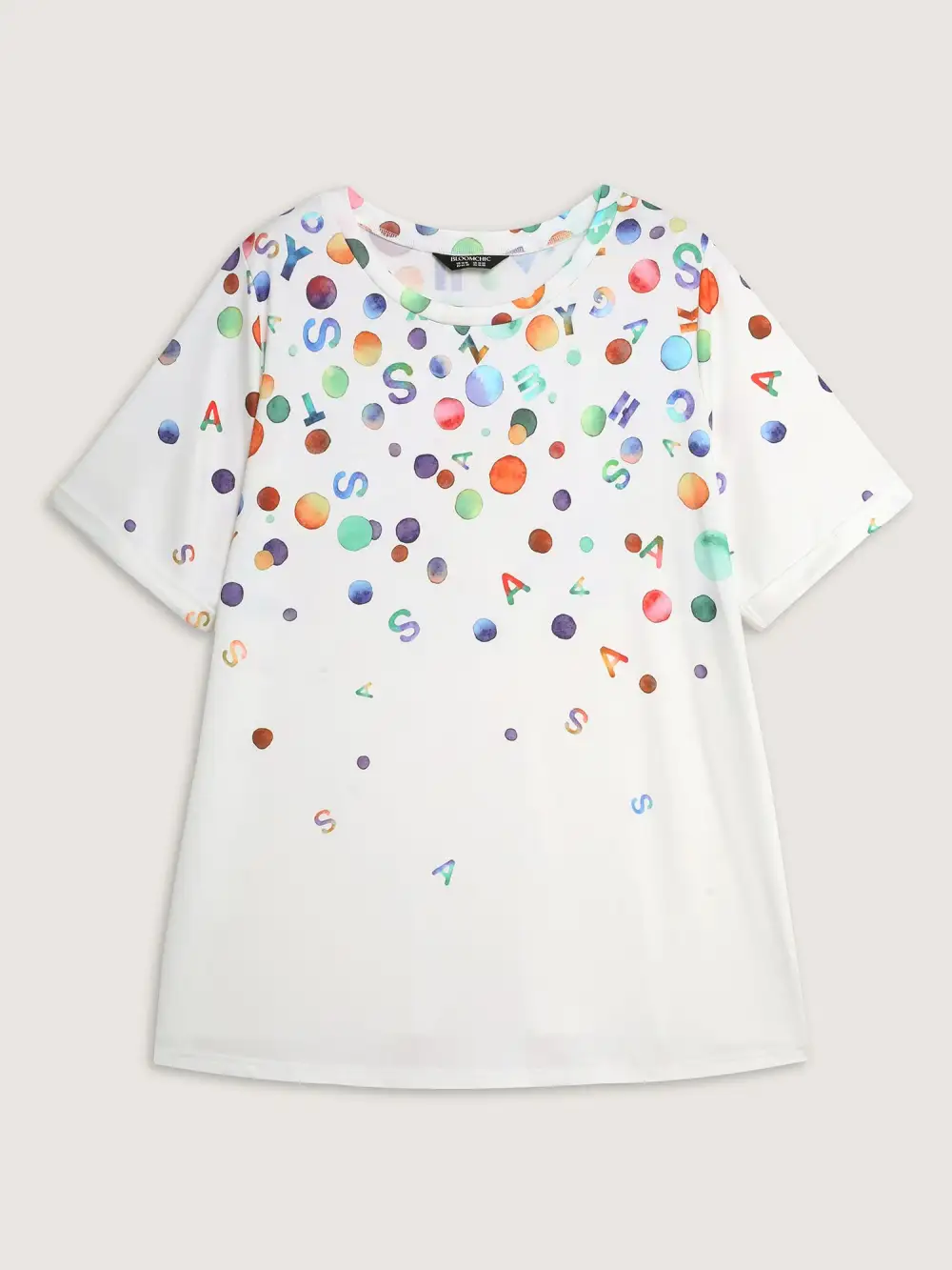 Alphabets Party Round Neck T-Shirt