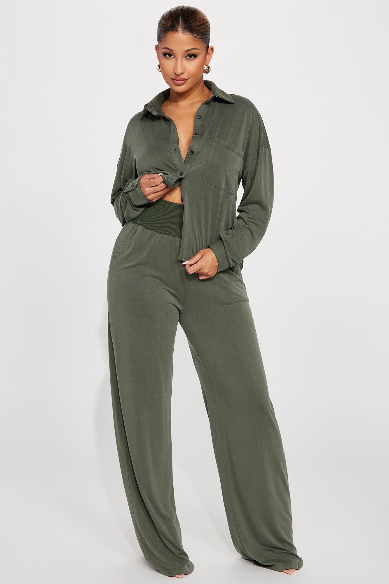 Taylor Super Soft Pant Set - Olive