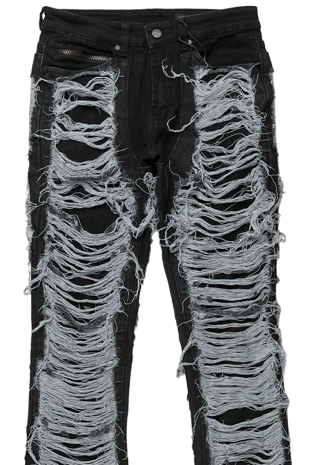 Conrad Black Stacked Flare Jean