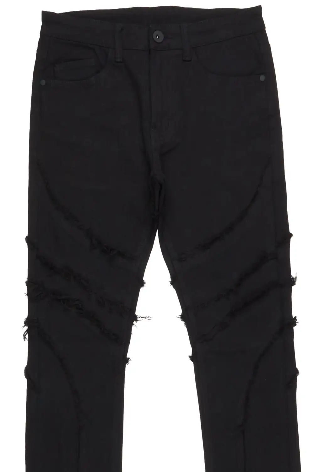 Sagan Black Stacked Flare Jean