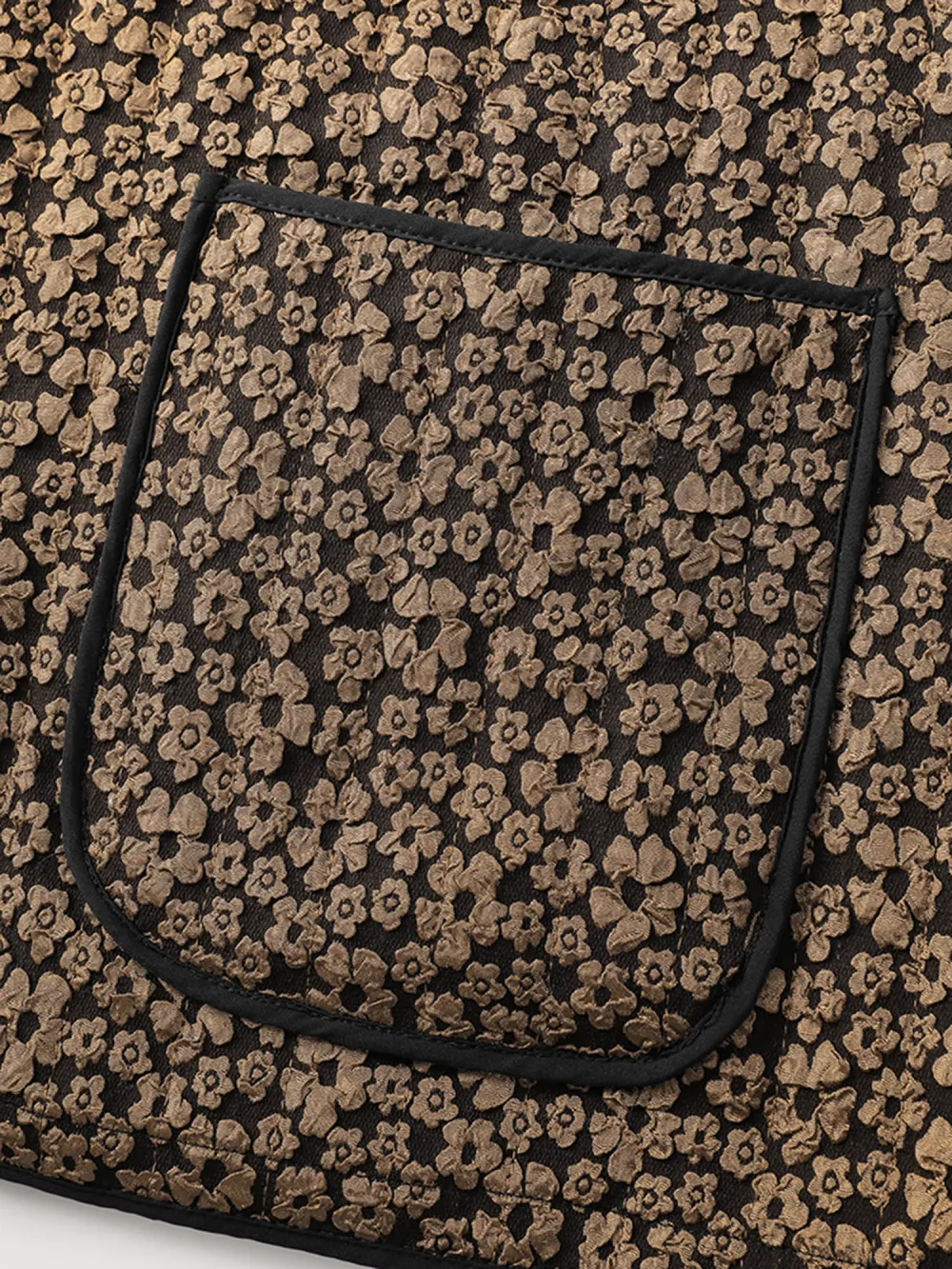 Floral Print Three Ties Quilted Vest