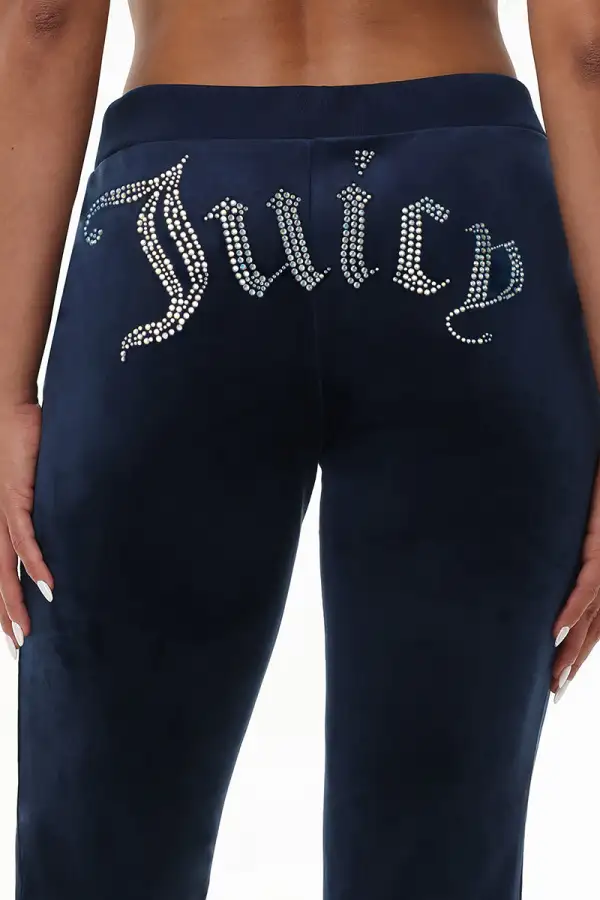 Technicolor Big Bling Velour Track Pants