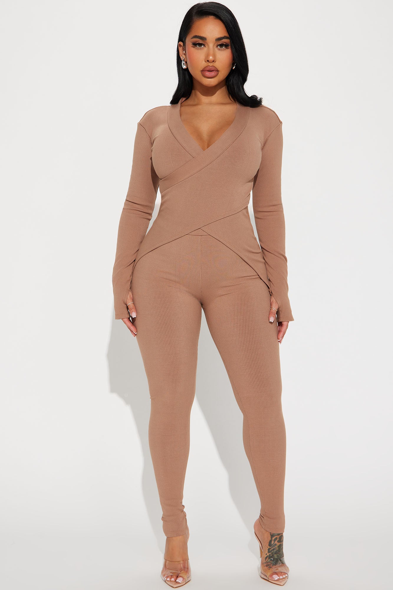 Camryn Snatched Pant Set - Nude