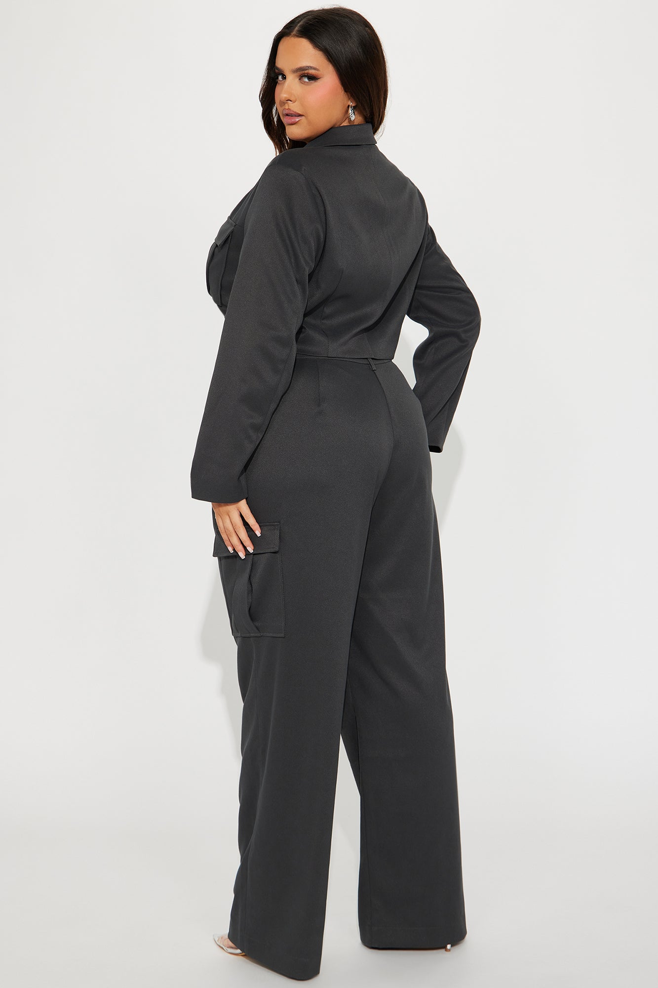 Guilt Trip Cargo Pant Set - Charcoal
