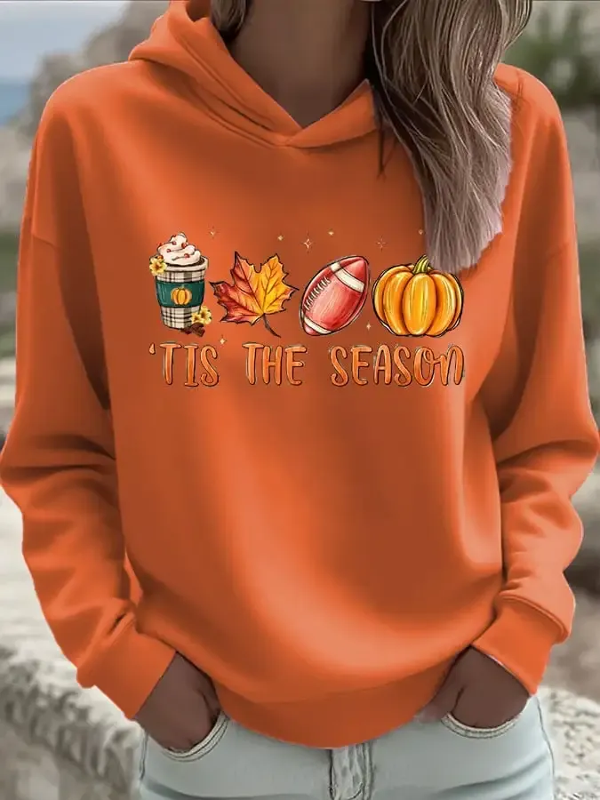 Women's Tis The Season Printed Hoodie
