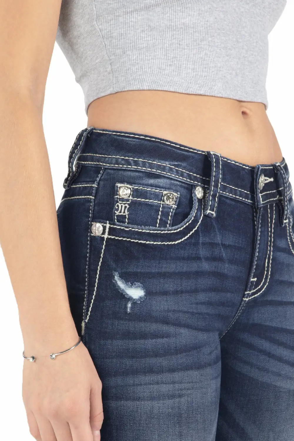Western Longhorn Bootcut Jeans