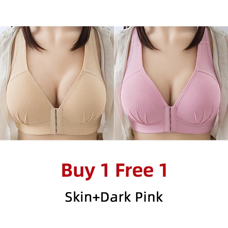 🔥 Plus Size Cotton Front Buckle Bra(50% OFF!FREE SHIPPING)