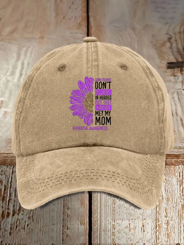 Dementia Awareness Ribbon Mom Warrior Baseball Caps