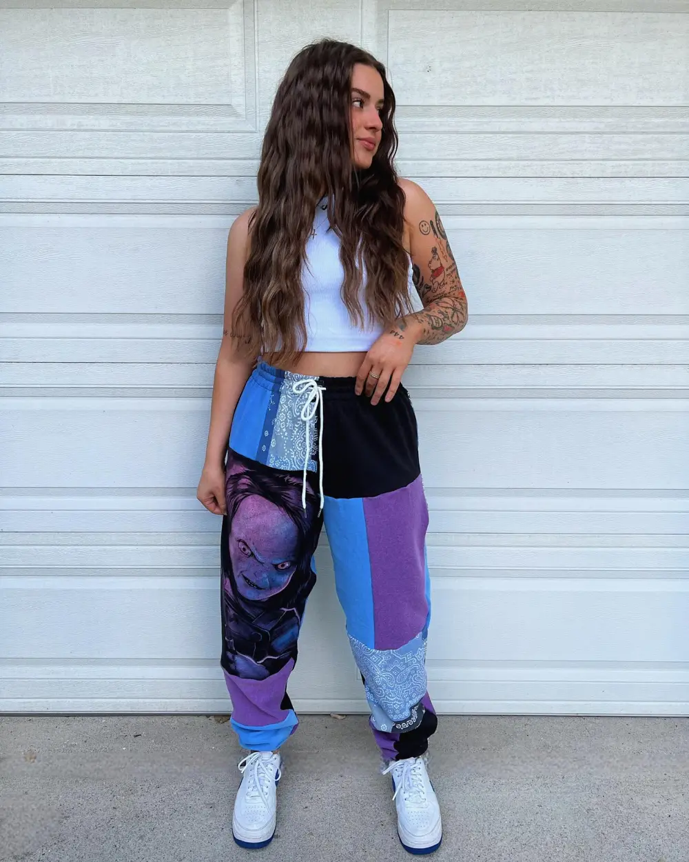Purple sweatpants how perfect and cozy piece for your Halloween day