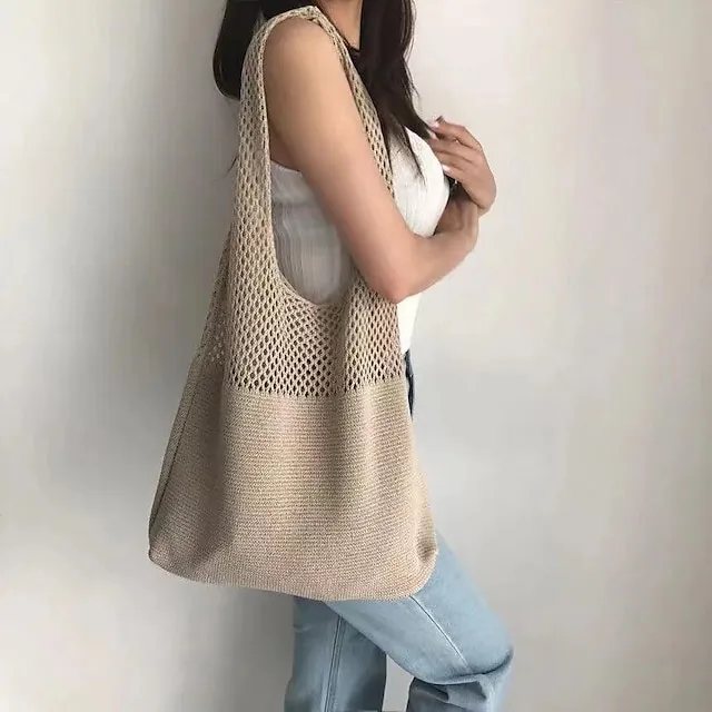 Women's Girls' Tote Shoulder Bag Polyester Shopping Daily Holiday Solid Color