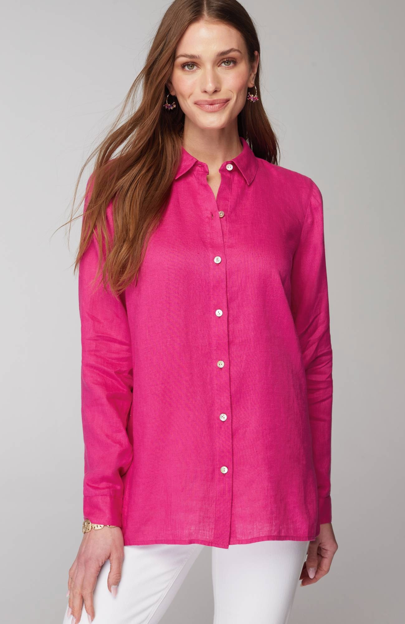 Everyday Linen Button-Front Shirt