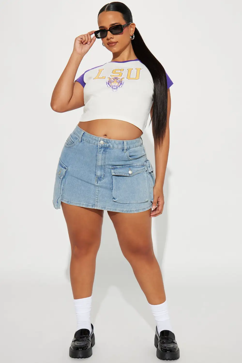 LSU Tigers Raglan Top - Purple