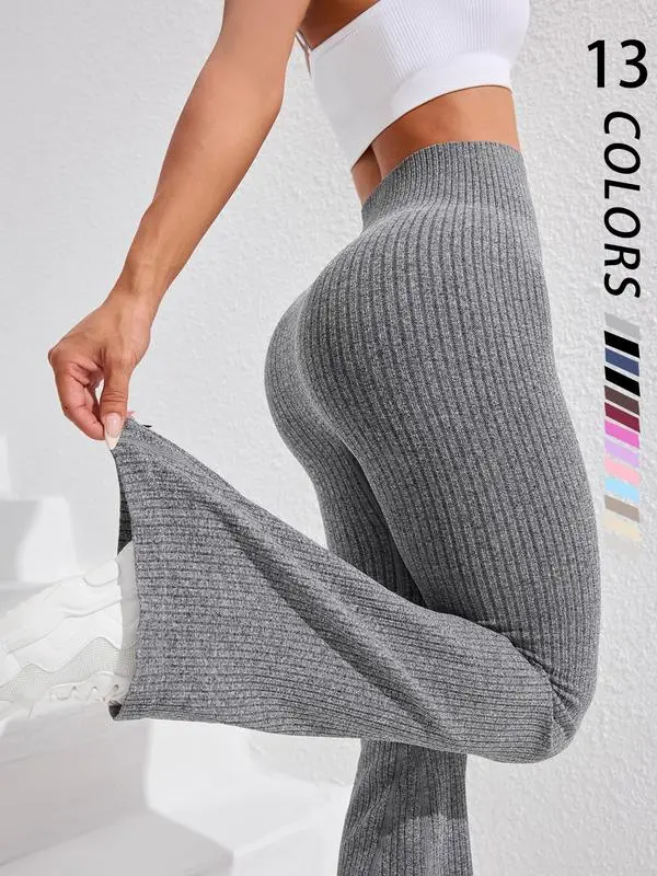Women's Solid High Waist Sports Leggings