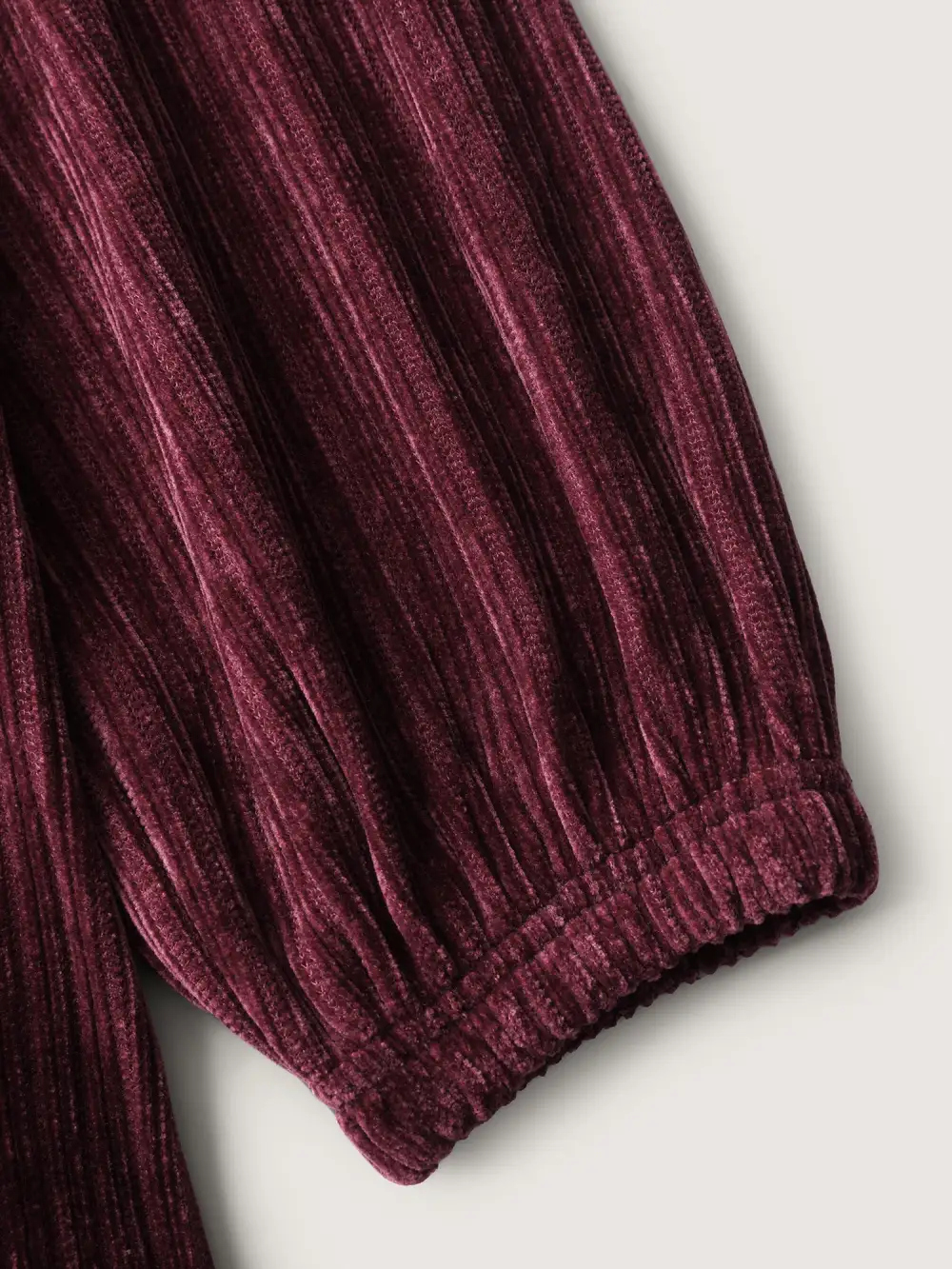 Corduroy-Feel Pockets Stretchy Cuffs Sweatshirt