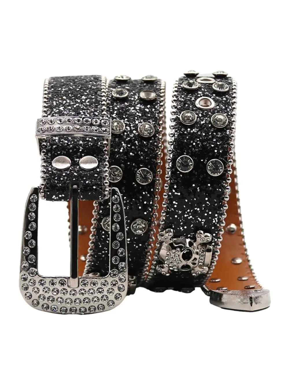 Rhinestone Skull Belt - 1668