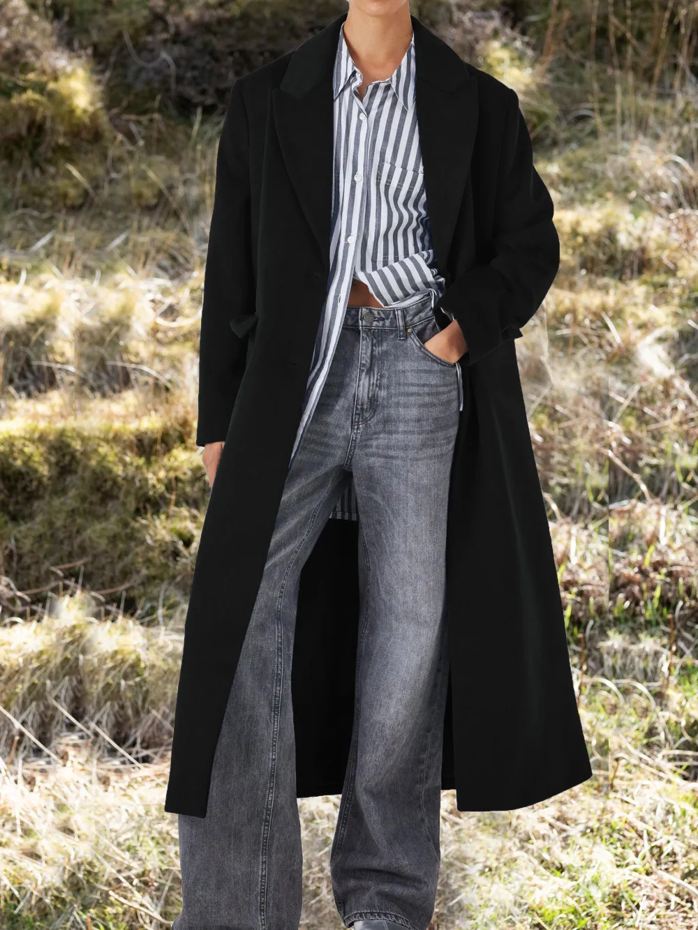 ANYDAY Maxi Top Coat, Navy