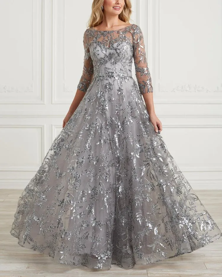 Elegant Fashion Mesh Rhinestone Dress