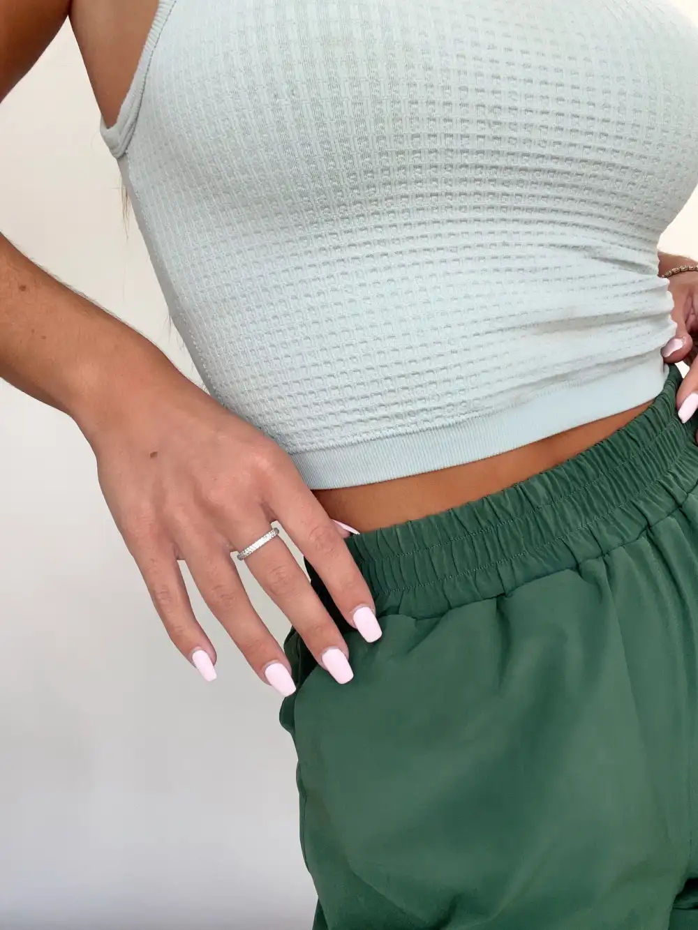 Waffle Crop Tank