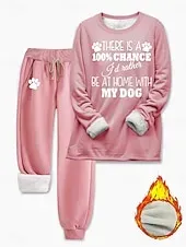 Women's Daily Hoodie Long Sleeve Hooded Graphic Letter Drawstring Print Casual Daily Black Pink Blue Fall Loose Fit