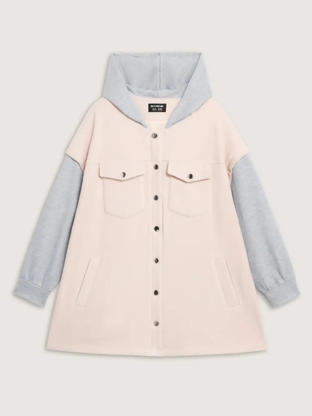 2-In-1 Button Hooded Coat