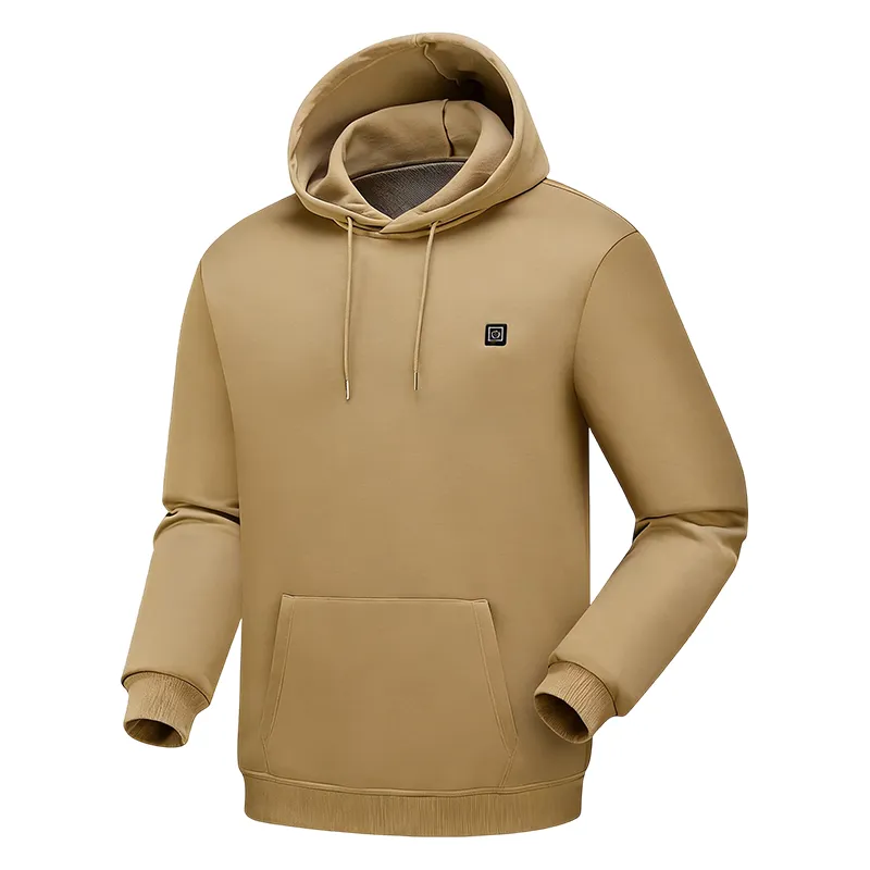 Men Electric Heating Sweatshirt with Fleece Lining-Including batteries