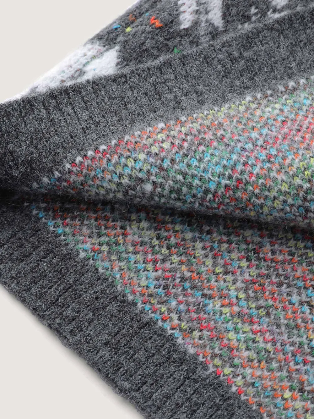 Boho Print Jacquard Hooded Knit Cardigan