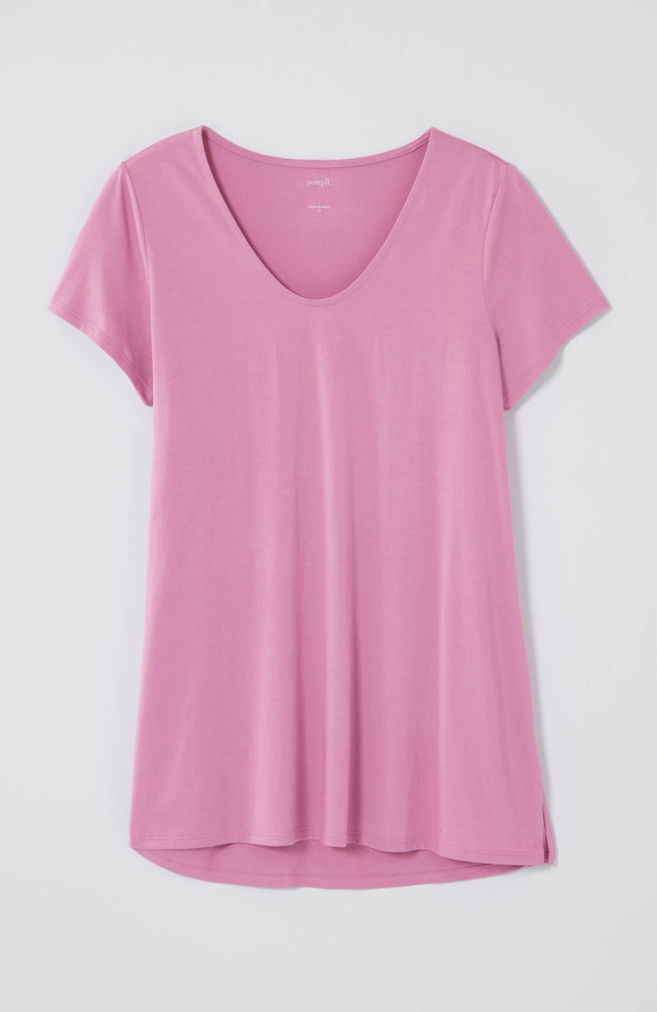 pure jill side-slit elliptical tee