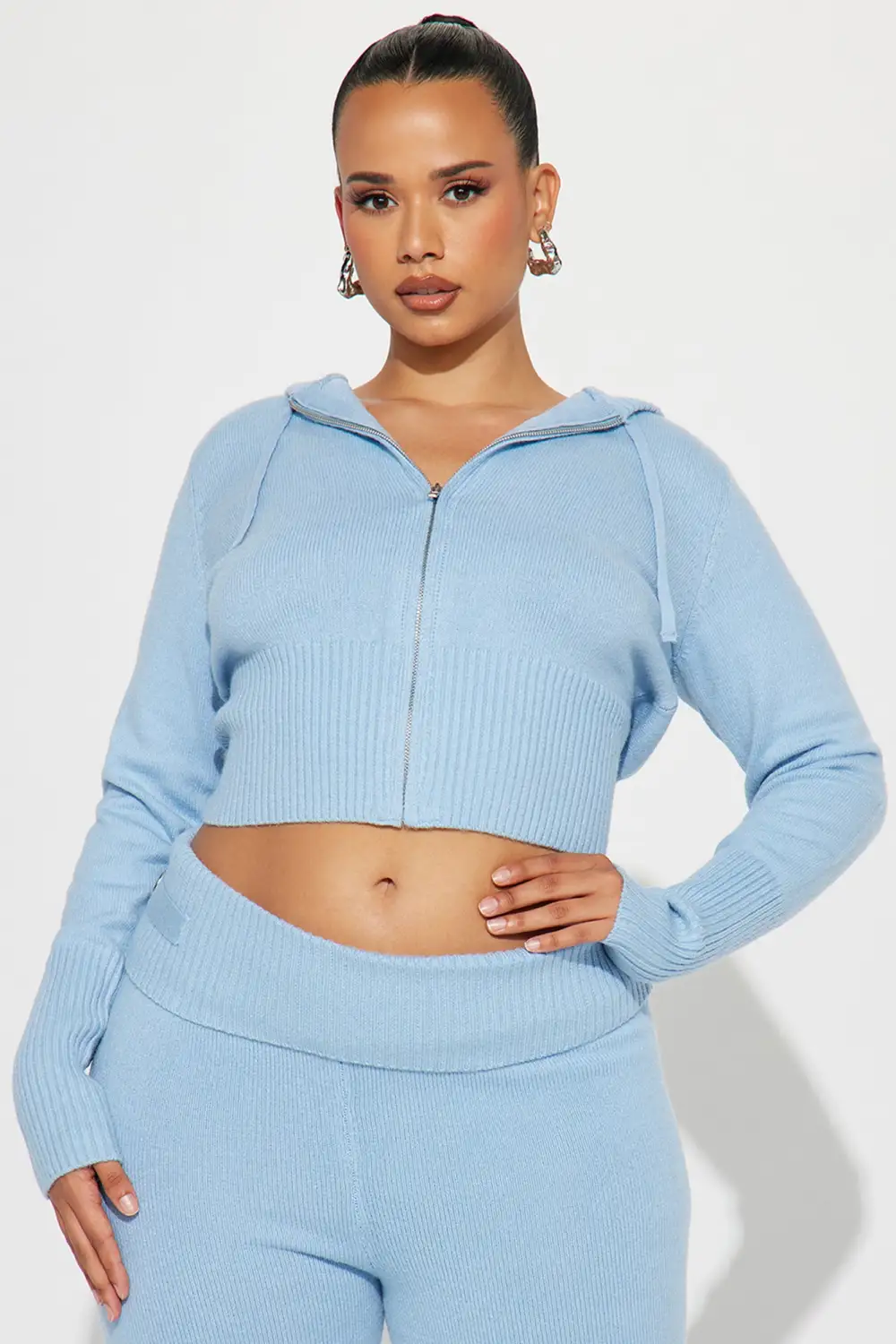 Lana Sweater Pant Set - Light Blue