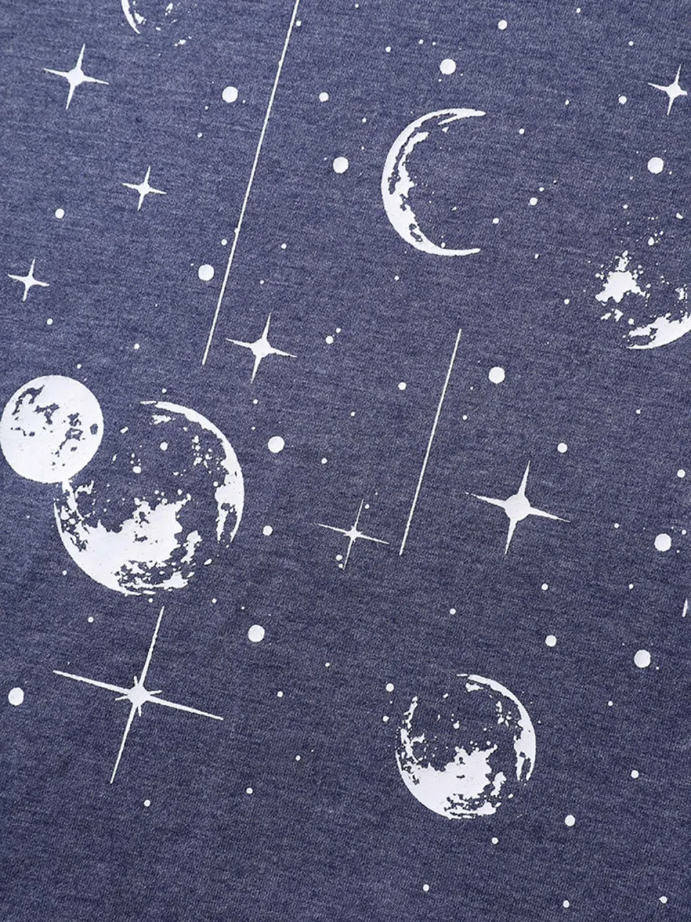Celestial Print Solid Hoodie