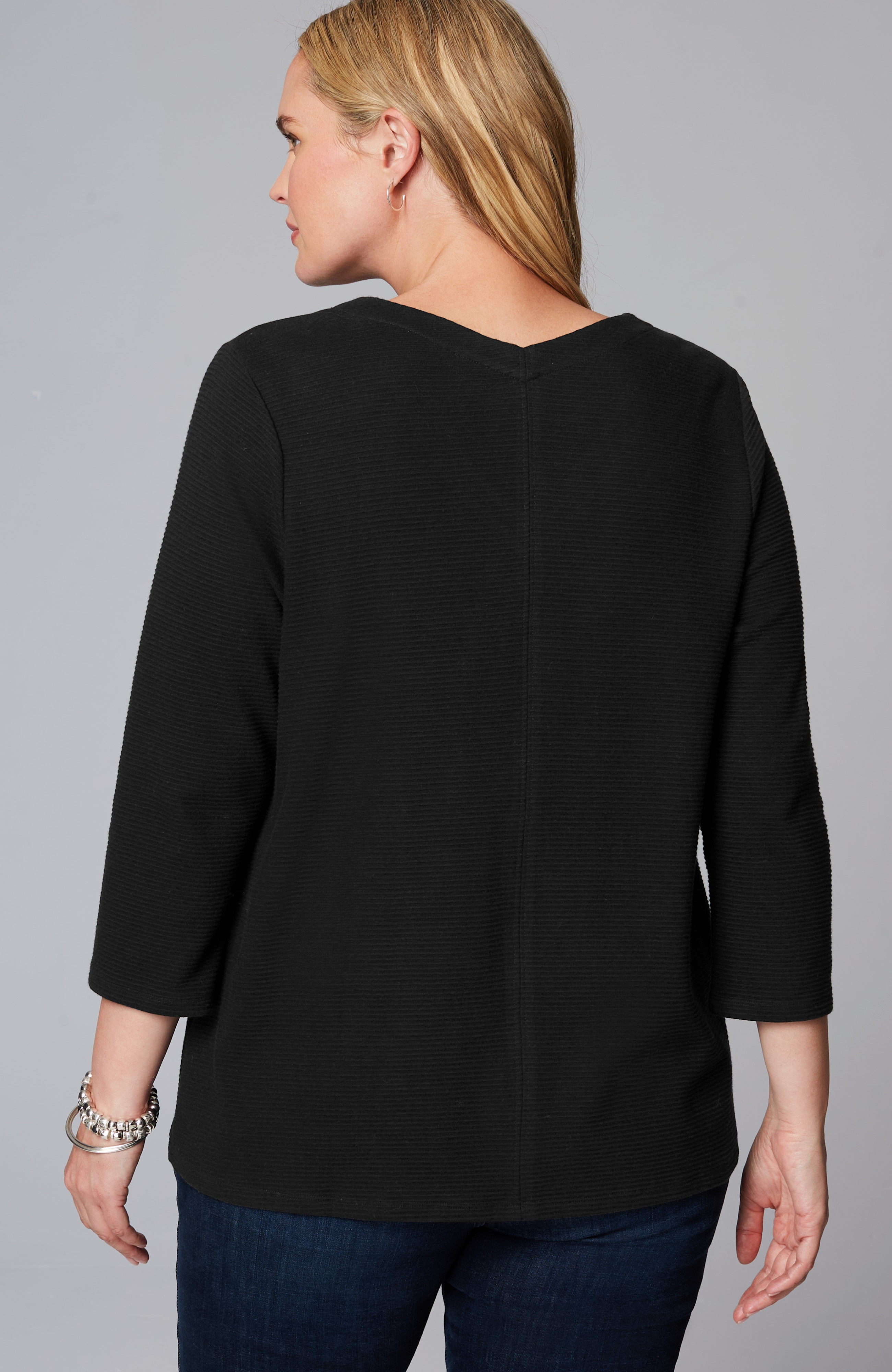 Wearever Double V-Neck Ottoman Top