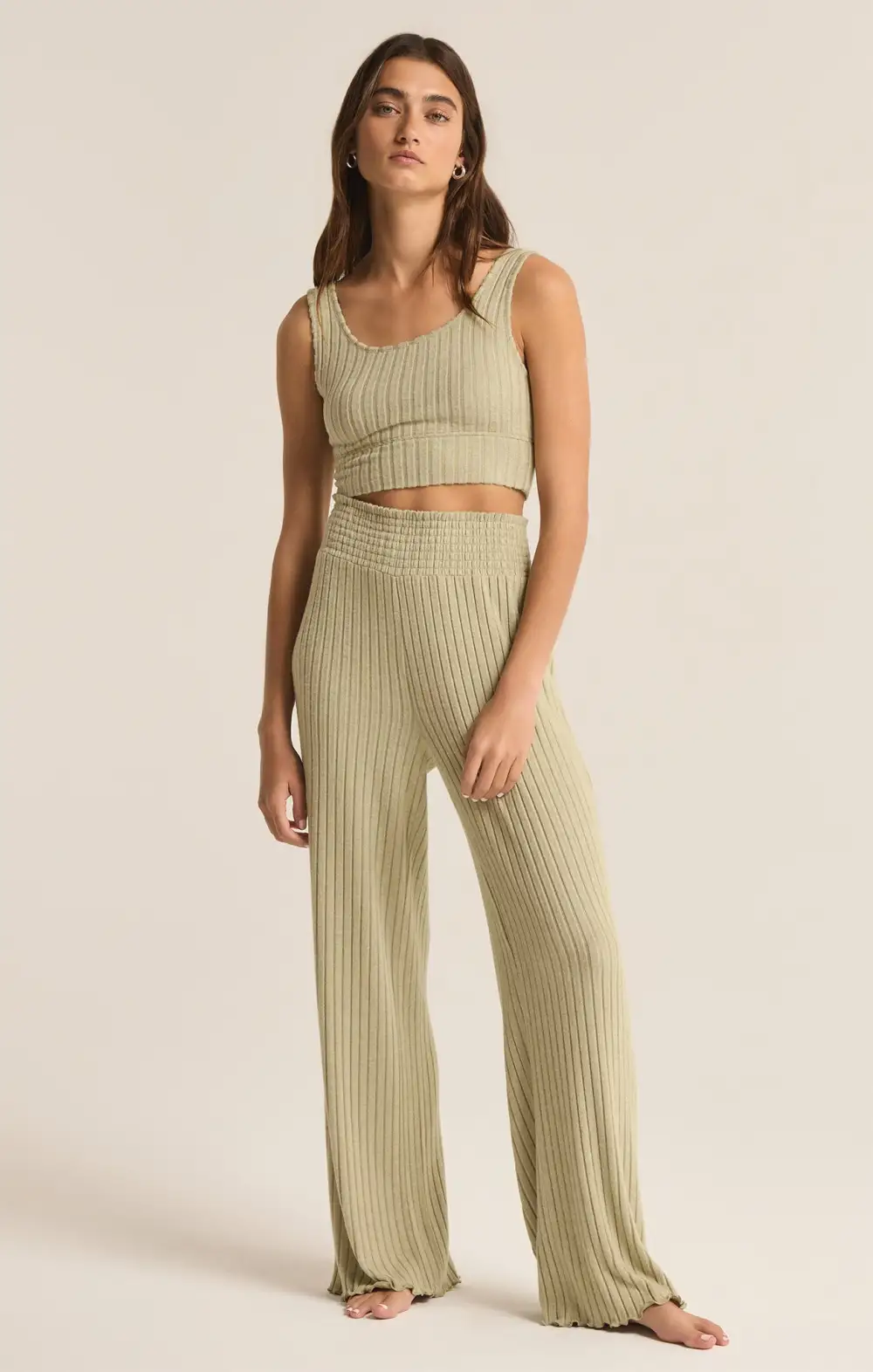 Dawn Smocked Rib Pant