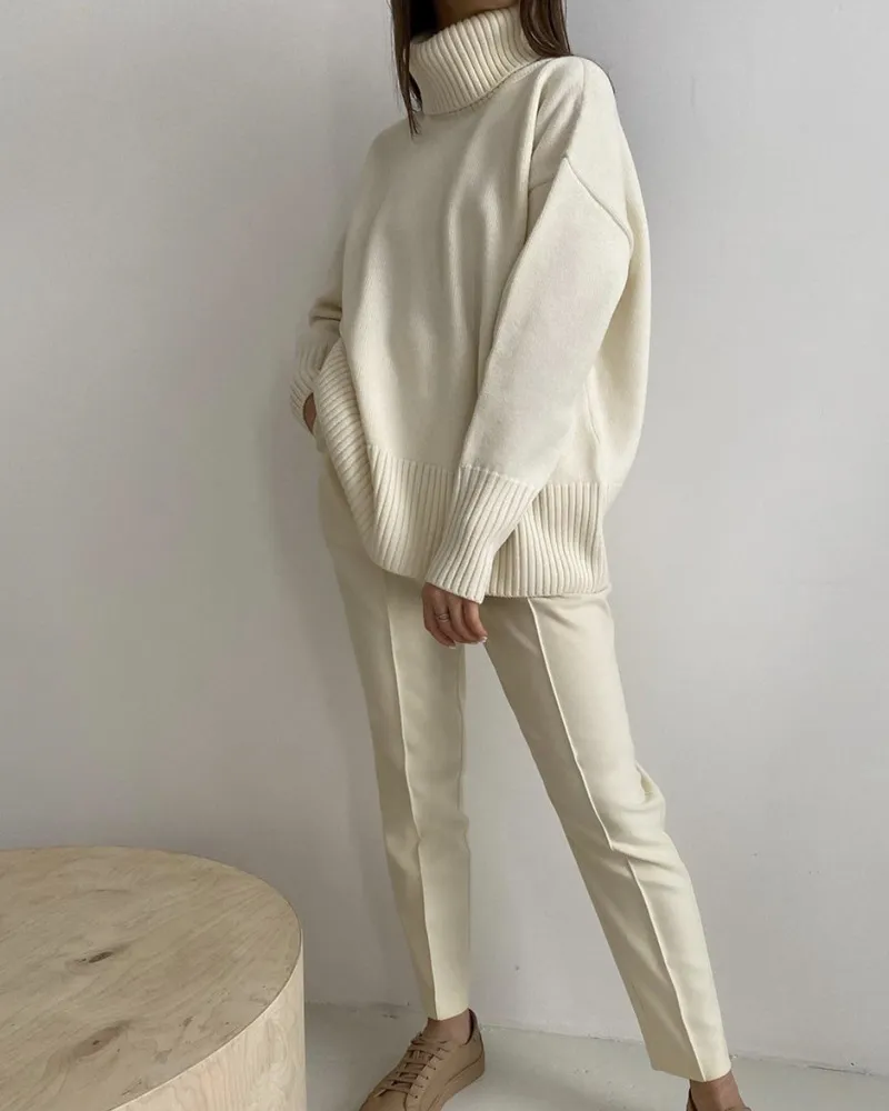 Elegant Turtleneck Loose Casual Sweater