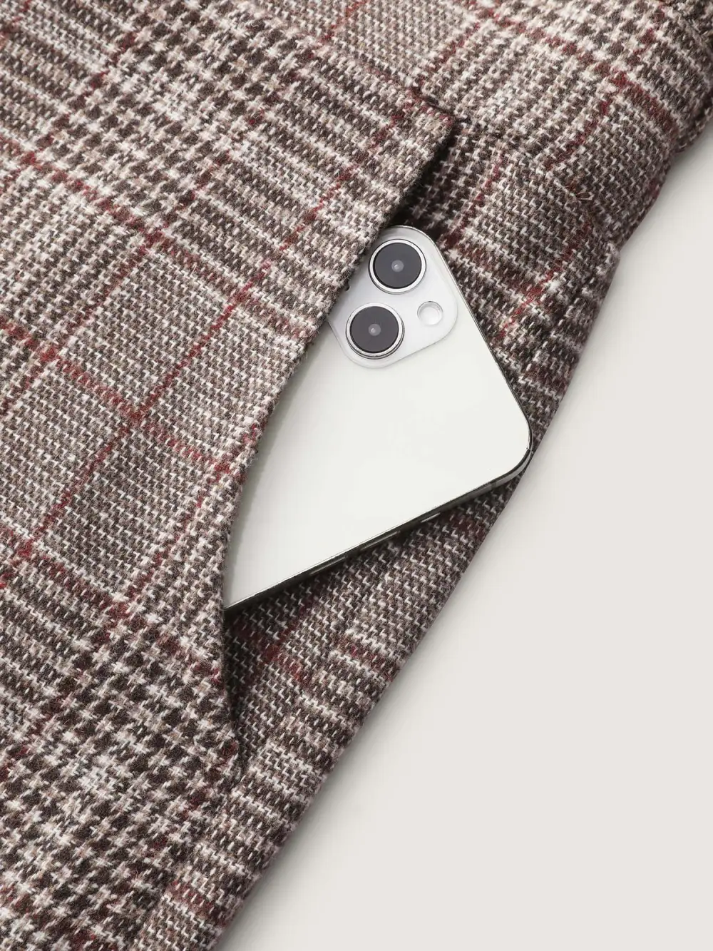 Plaid Button Detail V-Neck Jumpsuit