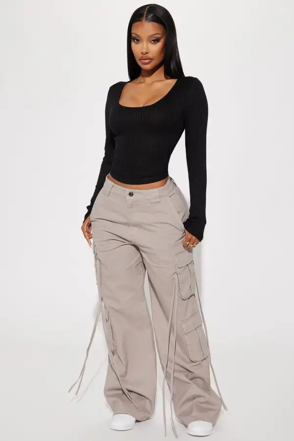 Emelia Ribbed Top - Black