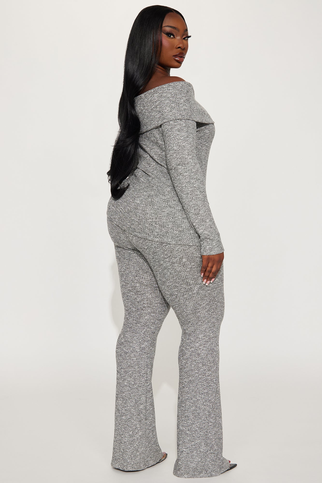 Chilly Nights Pant Set - Heather Grey