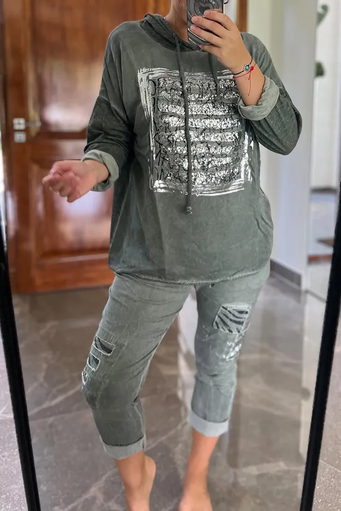 Women's sequin pattern Top and Pants 2-Piece Set